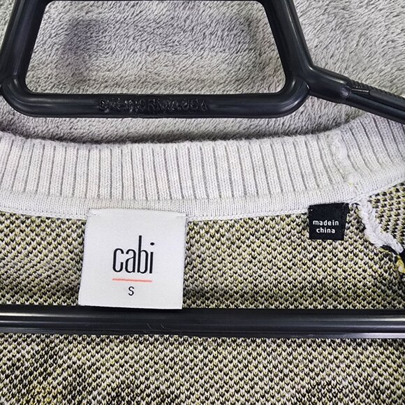 Womens Beige Cabi Animal Print Cardigan Sweater Button-Up Long Sleeve Size S - Picture 3 of 8